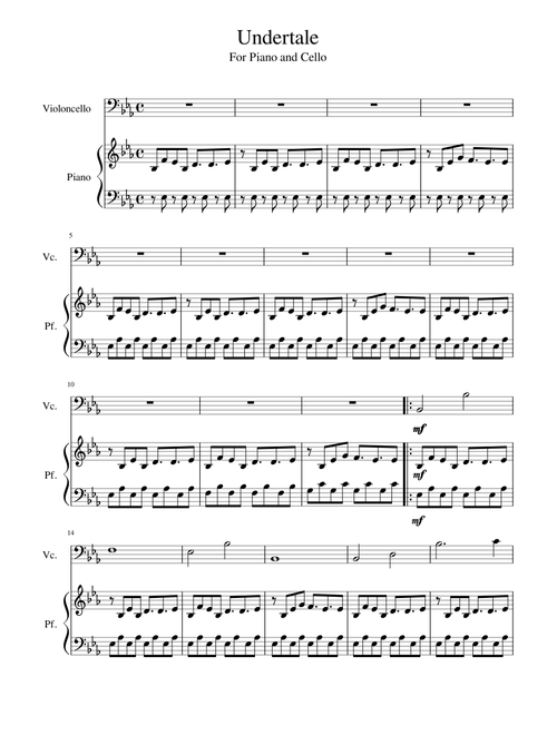 Undertale for piano and cello
