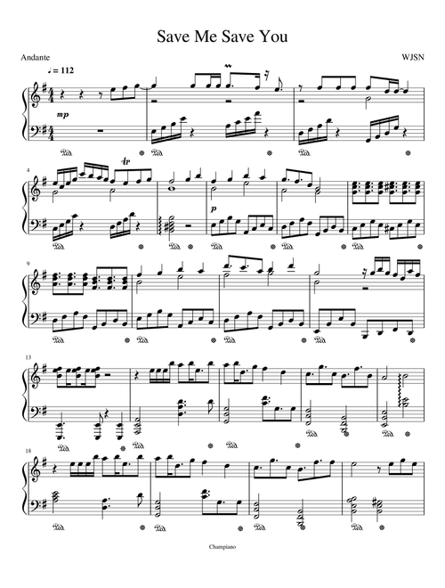 WJSN-Save Me Save You (Piano Arrangement) (Arr. Chamal Rashmika) (Easy Piano)
