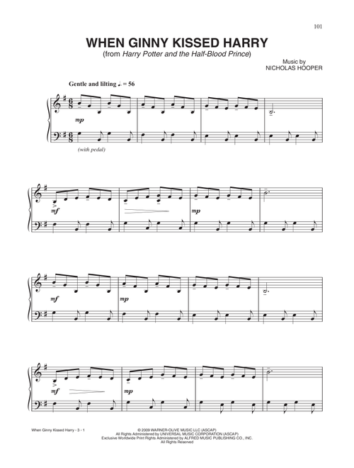 When Ginny Kissed Harry (from Harry Potter And The Half-Blood Prince) - Nicholas Hooper (Piano Solo)