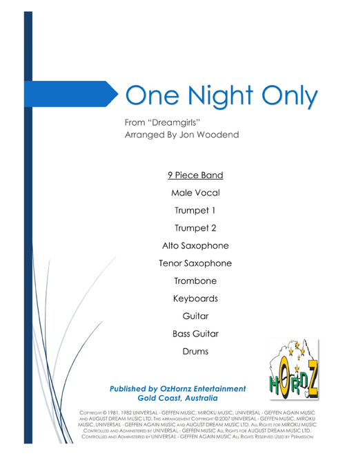One Night Only (Arr. Jon Woodend) - Henry Krieger (Large Ensemble)