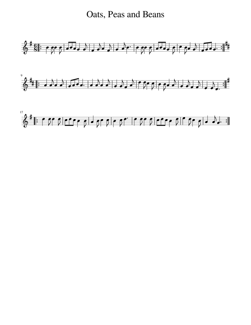 Oats, Peas and Beans Sheet music for Piano (Solo)