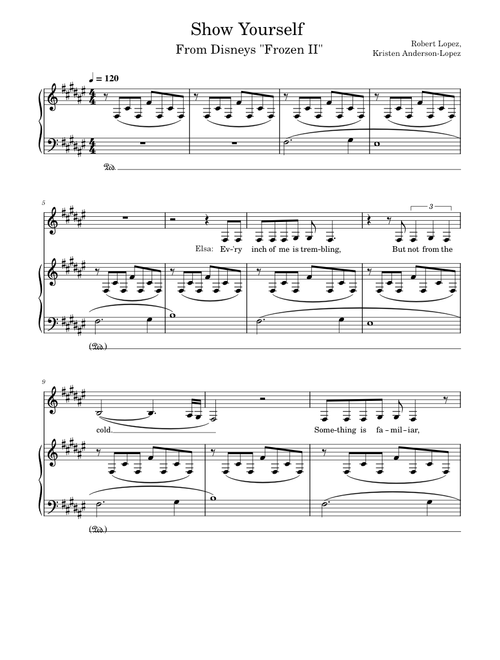 Show Yourself – Kristen Anderson-Lopez & Robert Lopez (Advanced Version for Piano)