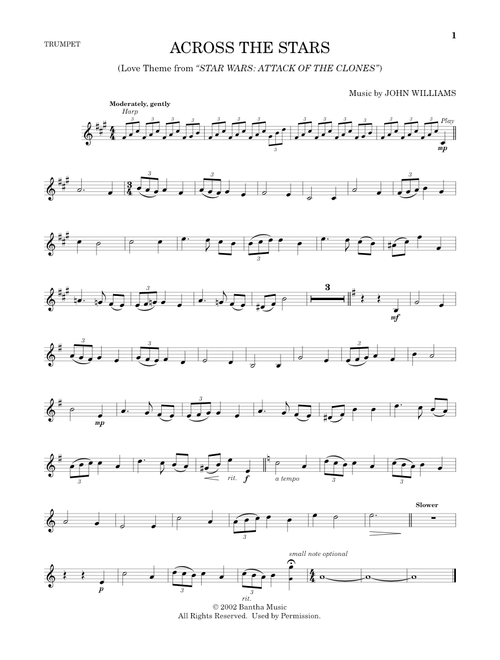Across The Stars (from Star Wars: Attack Of The Clones) - John Williams (Trumpet Solo)