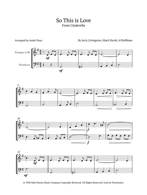So This Is Love (Arr. André Nusa) - James Ingram (Instrumental Duet)