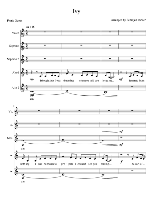 Ivy by Frank Ocean ( A Cappella)