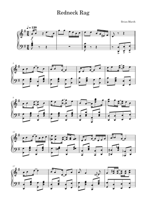 Redneck Rag Sheet Music for Piano (Solo) | MuseScore.com