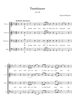 Wagner Tannhäuser Overture (Piano solo) Sheet Music for Piano