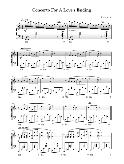 Concerto For A Love`s Ending – Francis Lai