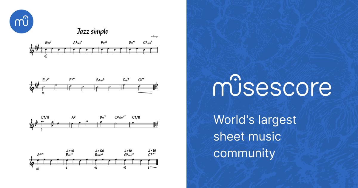 Aka Jazz Sheet Music with Chords for Piano (Solo) easy | MuseScore.com