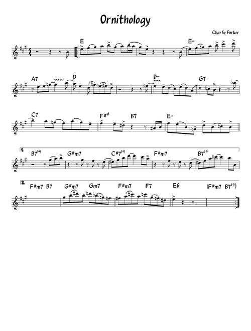 Ornithology – Charlie Parker