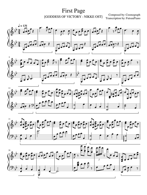 NIKKE OST | First Page - Piano Arr
