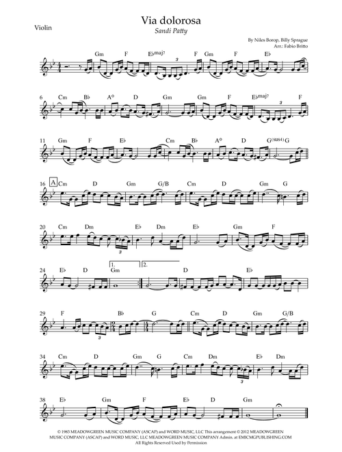Via Dolorosa (Arr. Fabio Britto) - Sandi Patty (Violin Solo)
