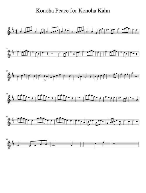 Konoha Peace for Violin