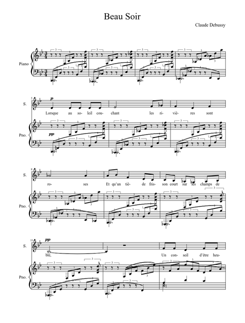 Beau Soir-Claude Debussy