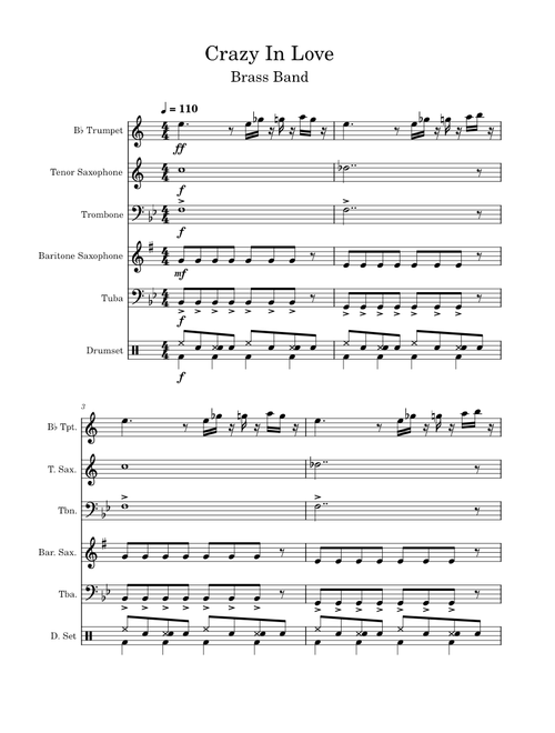 Crazy in love – Beyoncé Crazy in love – Brass band