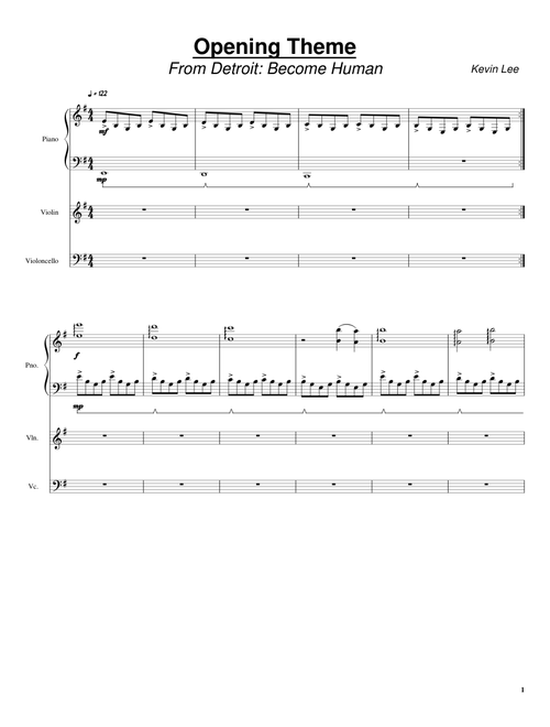Detroit: Become Human Opening Theme [PIANO, VIOLIN, CELLO]