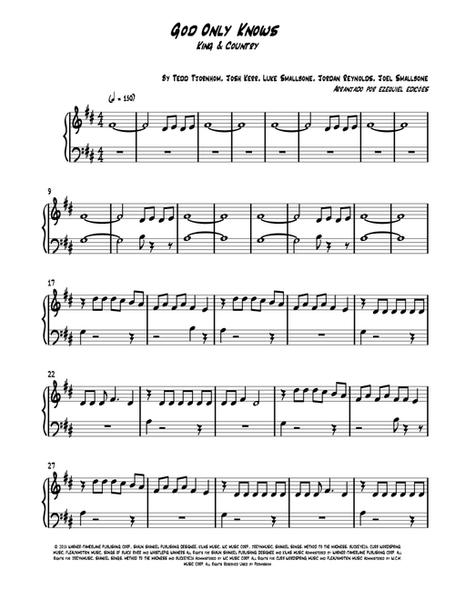 God Only Knows (Arr. ezequiel edições) - King & Country (Piano Solo)