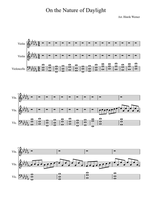 On the Nature of Daylight (Strings)