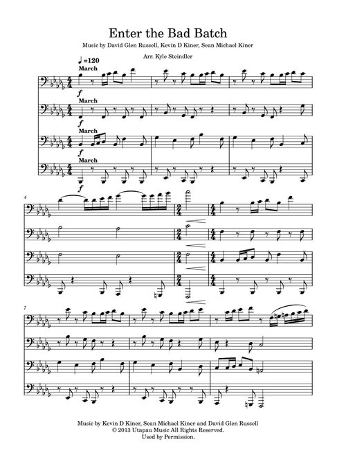Star Wars; The Bad Batch (Arr. Kyle Steindler) - Sean Michael Kiner, Kevin D Kiner, David Glen Russell (Brass Ensemble)