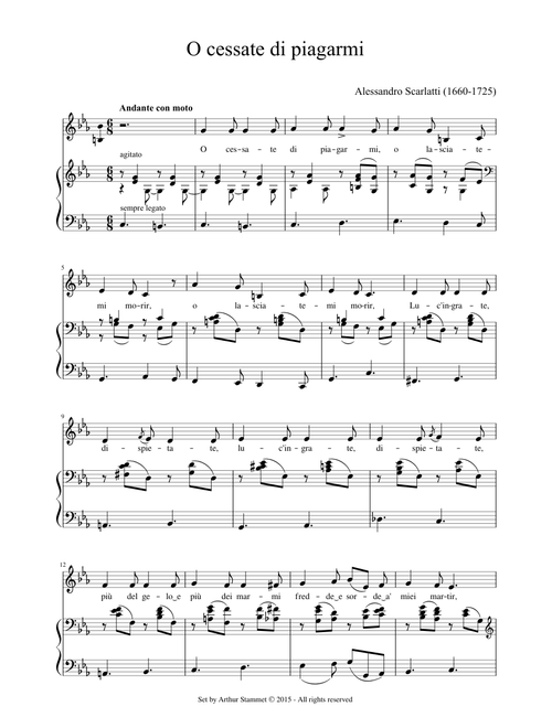 Scarlatti - O cessate di piagarmi - c minor