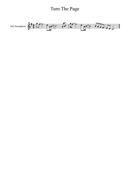 Turn the Page - Sax Intro