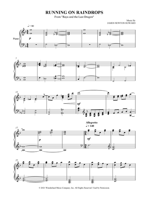 Running On Raindrops (Arr. SCMusic) - James Newton Howard (Piano Solo)