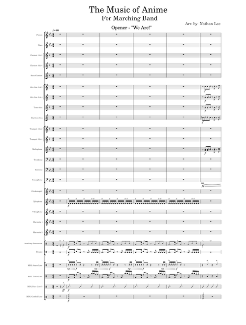 THE MUSIC OF ANIME - Arr. by: Nathan Lee