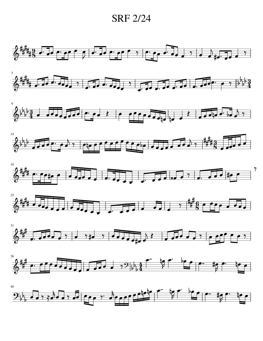 SRF 2/24 Sheet music for Piano (Solo) Easy | Musescore.com