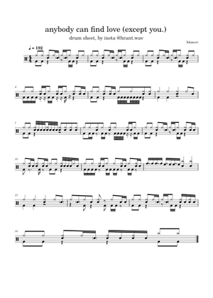 Anybody can find love (except you.) – hkmori Breakcore Sheet Music for ...