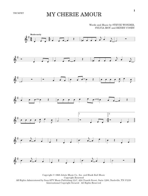 My Cherie Amour - Stevie Wonder (Trumpet Solo)