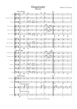 Generosity (March) – Matthew R Putnam Sheet Music for Trombone, Tuba ...