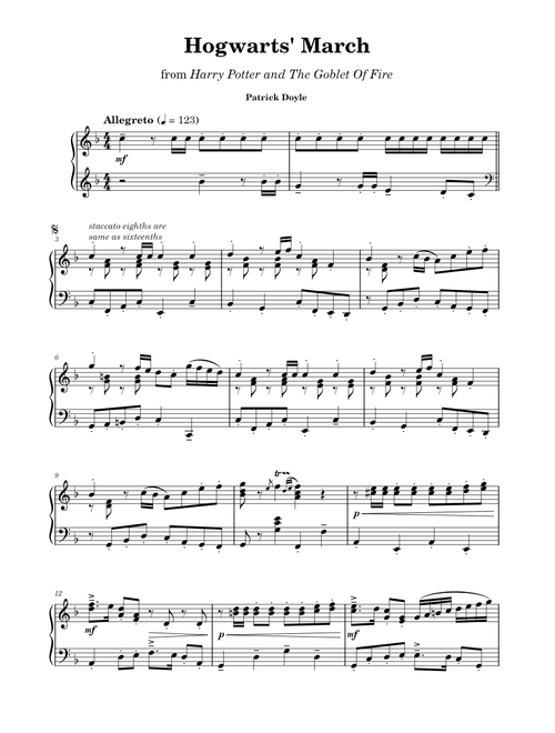 Harry Potter sheet music by astafeya99 | Play, print, and download