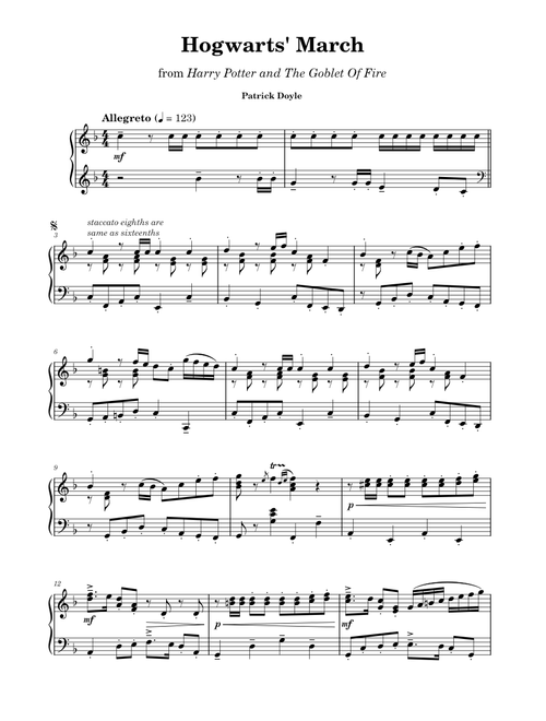 Hogwarts' March – Patrick Doyle