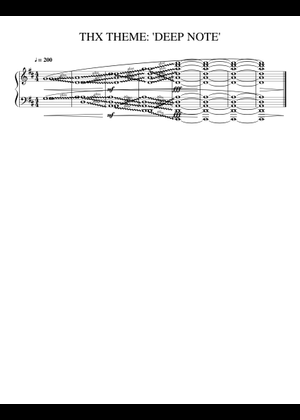 THX Theme - Deep Note (TTBB) Sheet Music for Vocals (A Capella ...