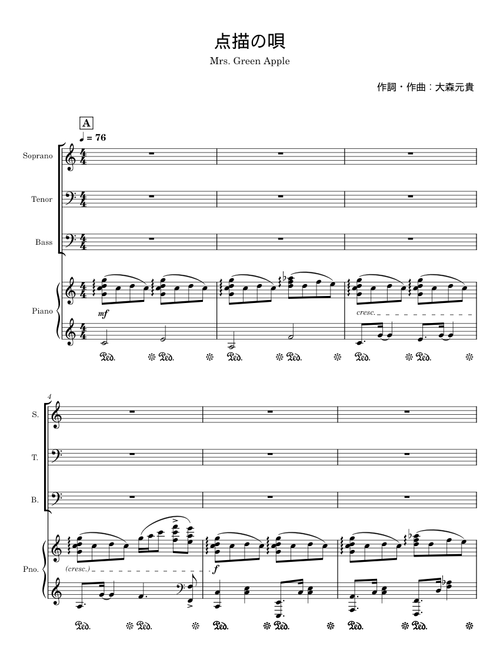 Mrs.Green Apple集 sheet music by s132942 | Play, print, and