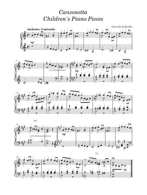 Canzonetta – Gennady Lukinykh