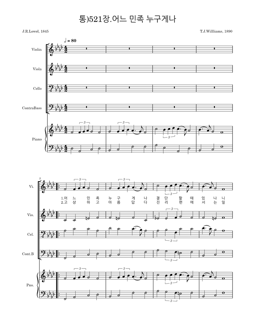  521 4 sheet music for piano soprano alto bass