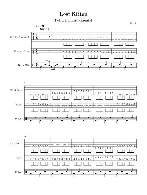 Lost kitten – Metric