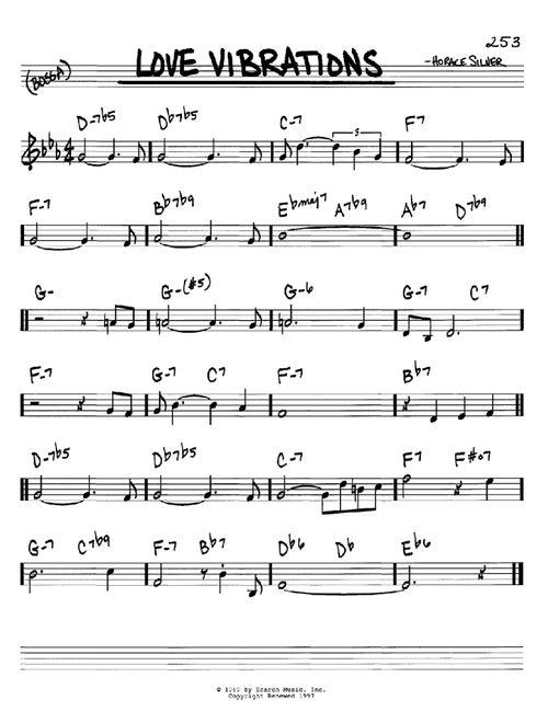 Love Vibrations - Horace Silver (Real Book - Melody-Chords)