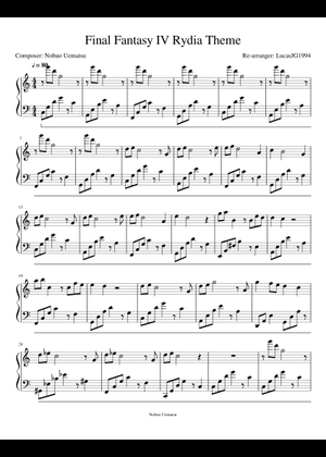 Rydia's Theme from Final Fantasy IV – Nobuo Uematsu Sheet Music