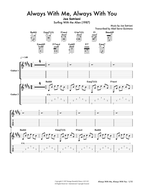 Always With Me, Always With You (Arr. Abel Serra Quintana) - Joe Satriani (Guitar Tab)