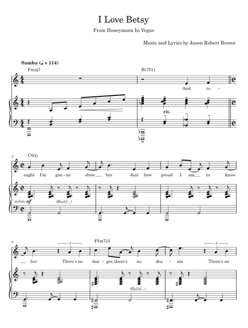I Love Betsy - Jason Robert Brown