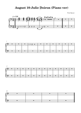 Free August 10 by Khruangbin sheet music | Download PDF or print