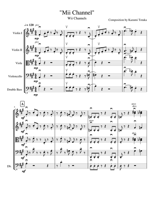 Mii Theme- for String Orchestra