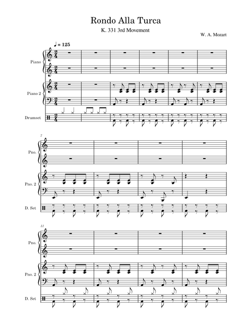 Turkish March (Rondo Alla Turca) – Wolfgang Amadeus Mozart