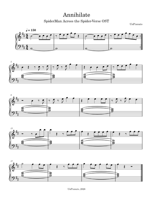 Annihilate Piano Solo