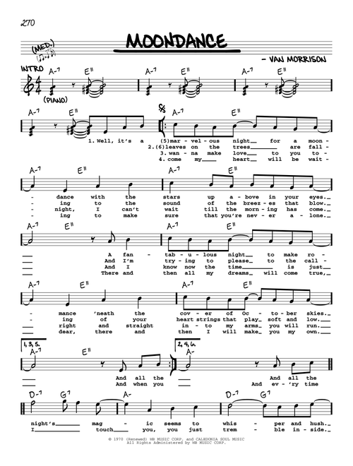 Moondance - Van Morrison (Real Book - Melody-Chords-Lyrics)