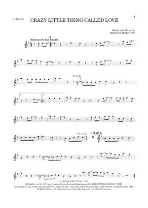 Play Official version of Crazy little thing called love Sheet