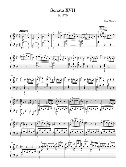 Sonata No. 17, 1st Movement K. 570