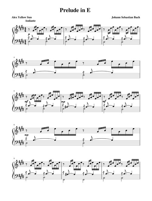 Prelude in E